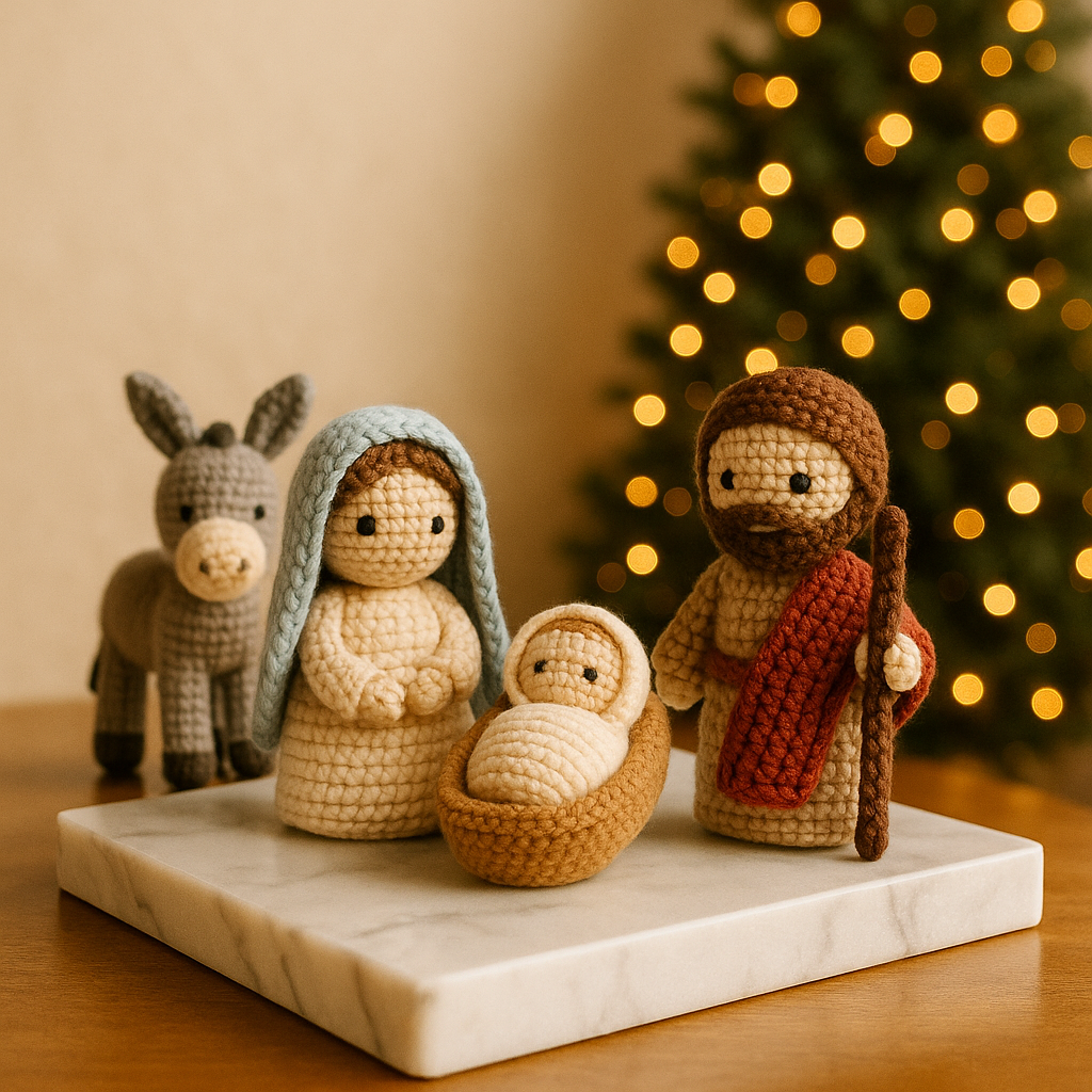 Amigurumis de navidad 🧑‍🎄🤶+ Pesebre + Bonos de regalo